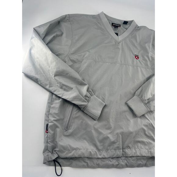 Antigua Golf Jacket Mens Small Gray Pullover Long Sleeve Pockets Sportswear New - Picture 7 of 11